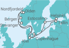 Itinerario del Crucero Suecia, Alemania, Noruega, Dinamarca, Estonia TI - MSC Cruceros