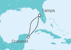 Itinerario del Crucero De Tampa a Cozumel - Carnival Cruise Line