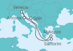 Itinerario del Crucero Croacia, Grecia, Italia - MSC Cruceros