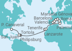 Itinerario del Crucero Desde Civitavecchia (Roma) a Cabo Cañaveral (Orlando) TI - MSC Cruceros
