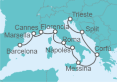 Itinerario del Crucero Italia, Grecia y Croacia - NCL Norwegian Cruise Line