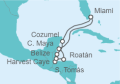 Itinerario del Crucero Honduras, Belice, México - Oceania Cruises
