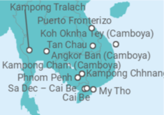 Itinerario del Crucero Kampong Cham - Amadara - AmaWaterways