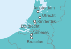 Itinerario del Crucero Holanda, Bélgica - AmaWaterways