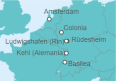 Itinerario del Crucero Holanda, Alemania, Suiza - AmaWaterways