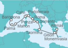 Itinerario del Crucero Desde Piran a Barcelona - WindStar Cruises