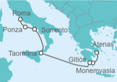 Itinerario del Crucero Grecia, Italia - WindStar Cruises