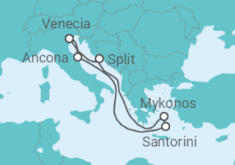 Itinerario del Crucero Croacia, Grecia, Italia TI - MSC Cruceros
