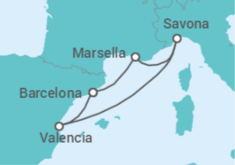 Itinerario del Crucero España, Italia, Francia - Costa Cruceros