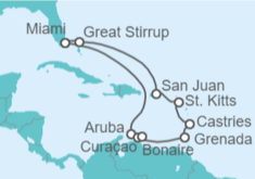 Itinerario del Crucero Aventura Antillana - Oceania Cruises