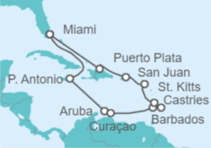 Itinerario del Crucero Aruba, Curaçao, Barbados, Santa Lucía, Puerto Rico - Oceania Cruises