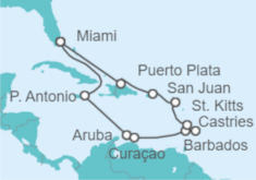 Itinerario del Crucero Aruba, Curaçao, Barbados, Santa Lucía, Puerto Rico - Oceania Cruises