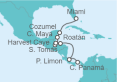 Itinerario del Crucero México, Honduras, Costa Rica, Panamá - Oceania Cruises