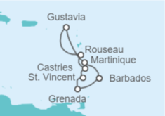 Itinerario del Crucero Martinica, Guadalupe, Santa Lucía - Oceania Cruises