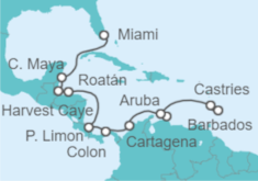 Itinerario del Crucero Desde Miami (EEUU) a Bridgetown (Barbados) - Oceania Cruises