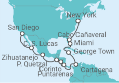 Itinerario del Crucero Canal Panorámico de Panamá - Oceania Cruises