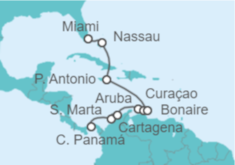 Itinerario del Crucero Canal de Panamá Clásico - Oceania Cruises