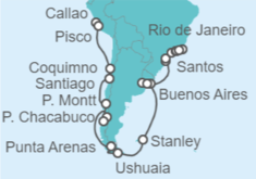 Itinerario del Crucero Desde Callao (Perú) a Río de Janeiro (Brasil) - Oceania Cruises