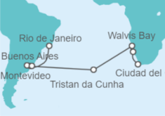 Itinerario del Crucero Costas Atlánticas Exóticas - Oceania Cruises