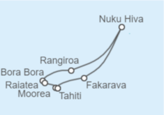 Itinerario del Crucero Leyendas tahitianas - Oceania Cruises