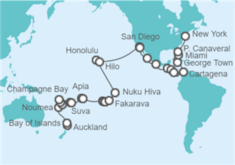 Itinerario del Crucero Vuelta al mundo - Oceania Cruises