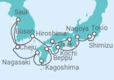 Itinerario del Crucero Joyas de Japón y Corea - Oceania Cruises