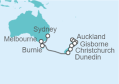 Itinerario del Crucero Desde Auckland (Nueva Zelanda) a Sydney (Australia) - Oceania Cruises