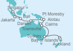 Itinerario del Crucero Desde Singapur a Auckland (Nueva Zelanda) - Oceania Cruises
