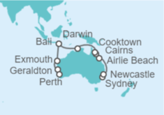 Itinerario del Crucero Desde Sydney (Australia) a Perth (Fremantle) Australia - Oceania Cruises
