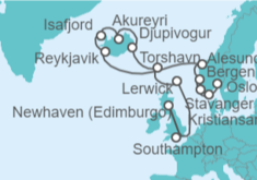 Itinerario del Crucero Islandia y Noruega - NCL Norwegian Cruise Line