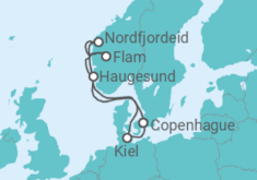 Itinerario del Crucero Noruega, Alemania - MSC Cruceros