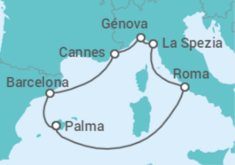 Itinerario del Crucero De la Croisette a los barrios romanos TI - MSC Cruceros