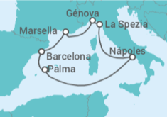 Itinerario del Crucero España, Francia, Italia - MSC Cruceros