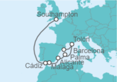 Itinerario del Crucero España, Francia - MSC Cruceros