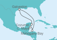 Itinerario del Crucero México - Carnival Cruise Line