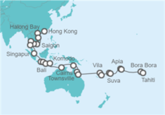 Itinerario del Crucero Vuelta al mundo - Oceania Cruises