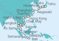 Itinerario del Crucero Antiguos imperios de Asia - Oceania Cruises