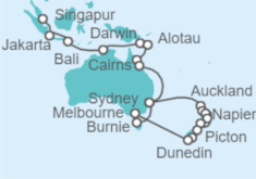Itinerario del Crucero Desde Singapur a Sydney (Australia) - Oceania Cruises