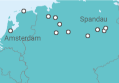 Itinerario del Crucero Crucero fluvial de Ámsterdam a Berlín (formula puerto/puerto) - CroisiEurope