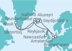 Itinerario del Crucero Islandia y Groenlandia - Costa Cruceros