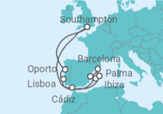 Itinerario del Crucero España, Portugal y Mediterráneo - Celebrity Cruises