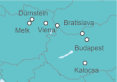 Itinerario del Crucero Las perlas del Danubio  - CroisiEurope