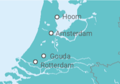 Itinerario del Crucero Pequeñas joyas de los Países Bajos; Descubrimiento de los tesoros escondidos con un encanto único  - CroisiEurope
