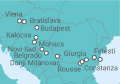 Itinerario del Crucero De Viena a las Puertas de Hierro, el Danubio occidental  - CroisiEurope