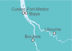 Itinerario del Crucero Año Nuevo en Burdeos y por el Garona - CroisiEurope