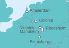 Itinerario del Crucero Crucero por el Rin de Estrasburgo a Ámsterdam (formula puerto/puerto) - CroisiEurope