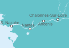 Itinerario del Crucero Navidad entre castillos medievales en el Valle del Loira  - CroisiEurope