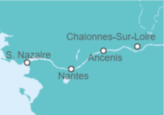 Itinerario del Crucero Año Nuevo entre castillos medievales por el Loira  - CroisiEurope