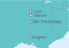 Itinerario del Crucero Año Nuevo en Lyon y el valle del Ródano  - CroisiEurope