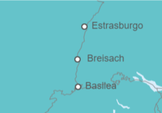 Itinerario del Crucero La magia de los mercadillos de Navidad de Alsacia y Suiza a lo largo del Rin  - CroisiEurope